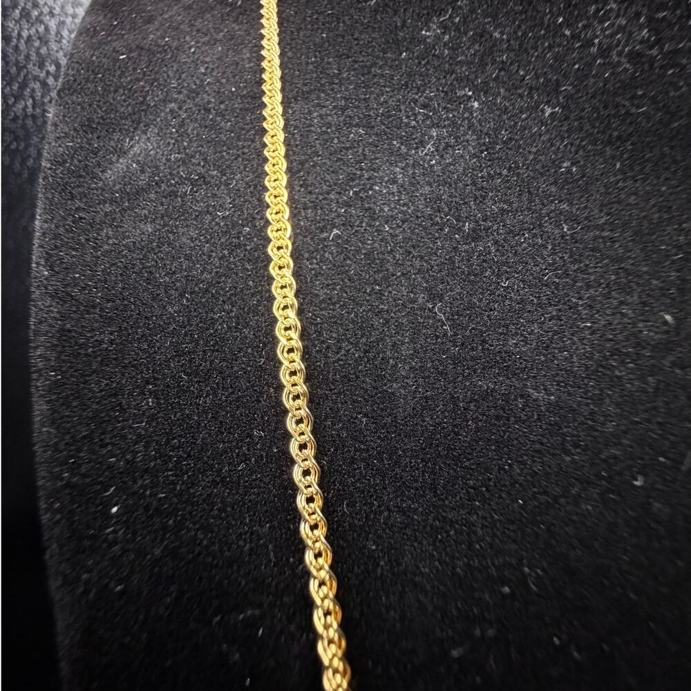 Solid 10k Yellow Italian Gold Nona Link Chain Necklace 22" Long 2mm Wide - Picture 5 of 8